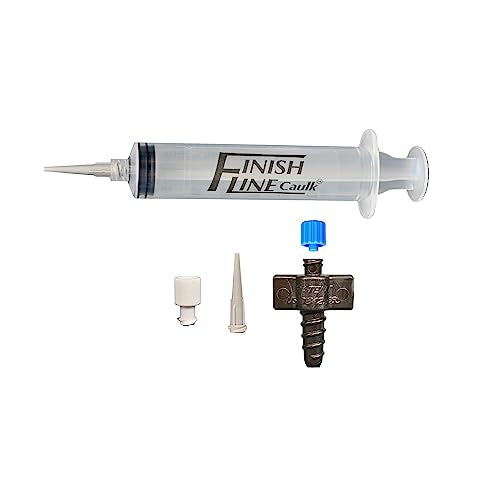 Precision Caulking Tool Kit – Syringe-Style Applicator with Small Replaceable Tips – Fine Detail Caulking, Small Cracks, Trim, and DIY Projects – Includes Filling System