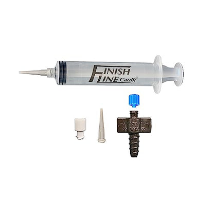 Precision Caulking Tool Kit – Syringe-Style Applicator with Small Replaceable Tips – Fine Detail Caulking, Small Cracks, Trim, and DIY Projects – Includes Filling System