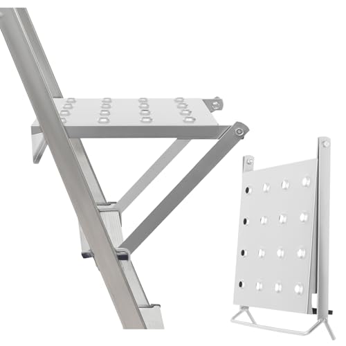 Ladder Platform Anti-Slip Ladder Work Platform Accessories Ladder Work Platforms Accessory, Work Platform for Hanging in Ladders, Ladders Hanging Step Premium Iron Holds 330 lbs