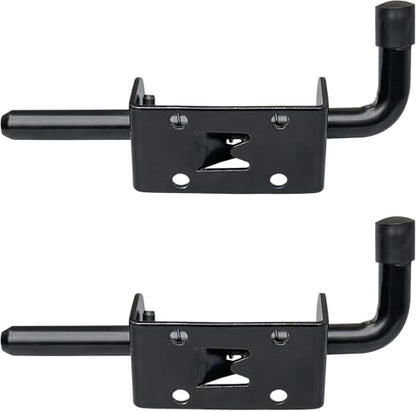 E-TING 2 Packs 5 Inch Spring Loaded Latch Pin with 8 Screws, Heavy Duty Sliding Door Lock Barrel Bolt Latch for Doors/Cabinets/Chests (Carbon Steel)