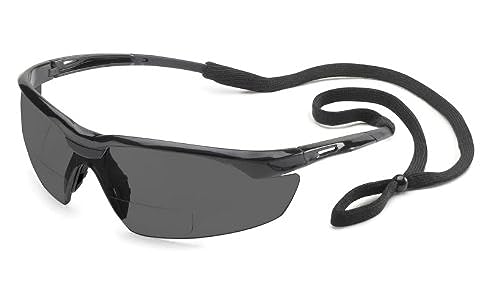 Gateway Safety 28MG15 Conqueror MAG Safety Glasses, 1.5 Diopter Magnification, Gray Lens, Black Frame, One Size - color: 1.5 Diopter Magnification, Gray Lens / Black Frame, size: One Size