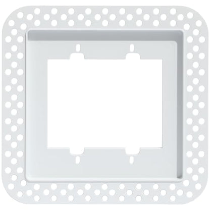 Fittes Flush Drywall Receptacle Mount [Lite]- 2 Gang Cotton White - size: 2 Gang, style: 1 Pack