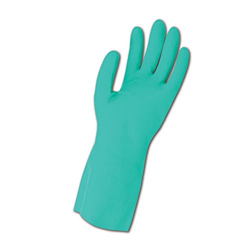 MAGID ComfortFlex Unlined Pebble Grip 13” Long Nitrile Gloves, 12 Pairs, Size 8/Medium, WU5 - color: 15 Mil., size: 8/M