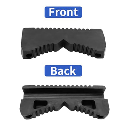 1 Ladder Thickened Anti-Skid Climbing Pole Single Straight ladders Special Black Card Head Home Aluminum Alloy Bamboo Ladder Accessories，Short - size: short slip cushtion