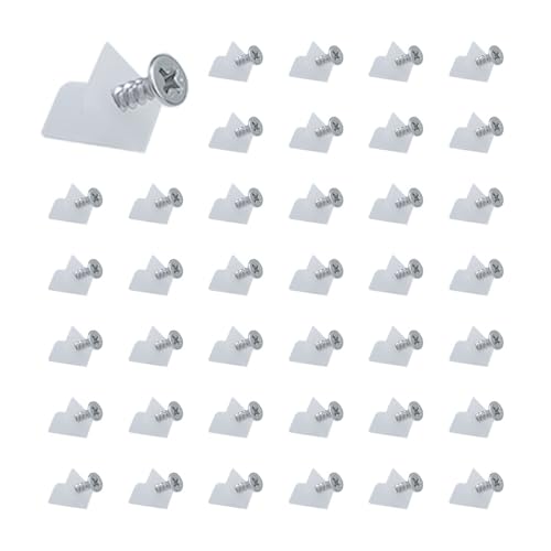 100 Pcs Plastic Angle Code Bracket Fasteners, Sagging Drawer Bottom Support Brackets, Drawer Bottom Support Brackets Mending Wedges, Repair Mending Wedges, PlasticAngle Code Drawer Fastener