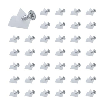 100 Pcs Plastic Angle Code Bracket Fasteners, Sagging Drawer Bottom Support Brackets, Drawer Bottom Support Brackets Mending Wedges, Repair Mending Wedges, PlasticAngle Code Drawer Fastener