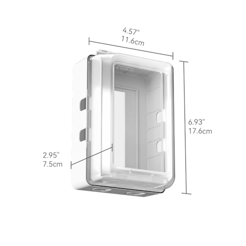 EUDEMON 1 Pack Updated Baby Safety Electrical Outlet Cover Box Childproof Plug Cover - More Space for Large Plugs Easy to Install & Use (Transparent) - color: Transparent