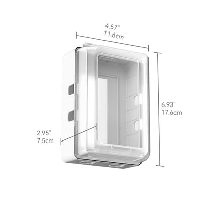 EUDEMON 1 Pack Updated Baby Safety Electrical Outlet Cover Box Childproof Plug Cover - More Space for Large Plugs Easy to Install & Use (Transparent) - color: Transparent