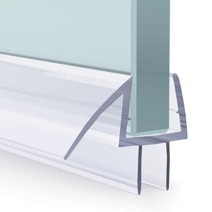 AmazerBath 3 PCS Shower Door Bottom Seal for 1/2 Inch Glass - (15.75 Inches x 3), 3 Section Segmented Shower Installation Kit Frameless Glass Door Seal Strip - style: Bottom Seal 1/2