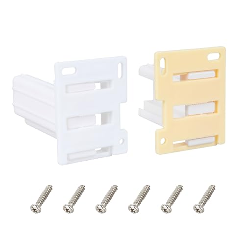 RV H307 Drawer Slide Socket Set - Adjustable 2-1/8" x 1-3/4" Rear Back Plate, Drawer Slide Brackets - color: 1 pc RV H307 Drawer Slide Socket Set
