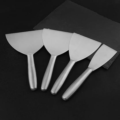 2", 3", 4", 5", 6" Putty Knife Scraper, Putty Knife Set, Stainless Steel Putty Knife, Wallpaper Scraper Paint Scraper Tool for Spreading Drywall Spackle, Plasterboard Mud, Scraping Paint, by GENHAKON