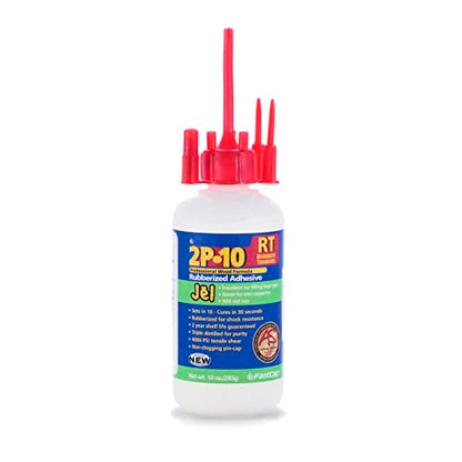 FastCap 2P-10 JEL (RT-Rubber-toughened) – High Performance Heavy-Duty Super Glue - (CA Adhesive) -10 oz/283g. Great for use on Vertical Surfaces. Shock Resistant. Activator Sold Separately (1-Bottle) - style: Jel RT