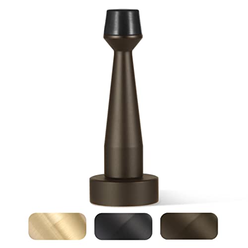 Bronze Door Stop, Solid Brass Decorative Door Stopper Wall Protector, Heavy Duty Door Stop with Rubber Bumper Tip for Door Protection Sound Dampening, Antique Bronze - color: Antique Bronze