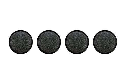 Shepherd 1-1/4" Round Reusable Carpet Bottom Furniture Caster Cups for Office Chairs, Desks, and Carts, Furniture Wheel Caster Cups for Carpet and Hardwood Surfaces, 4-Pack, Brown