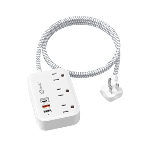 PD 20W USB C Travel Power Strip, Flat Plug Power Strip with 3 USB(1 USB C) Ports, Short Extension Cord 3FT PD 20W Fast Charging Station, Cruise Ship Essentials Compatible with iPad Pro iPhone Samsung - size: 3FT-PD 20W