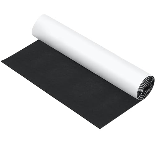 Fullhawl Large Felt Furniture Pads 24 x 60 Inch Non Slip Self Adhesive Black Heavy Duty Cuttable Strip Roll Felt Sheet Tape for Protecting Hardwood Floors Chair Wall - color: Black, size: 24 x 60 Inch, style: Felt