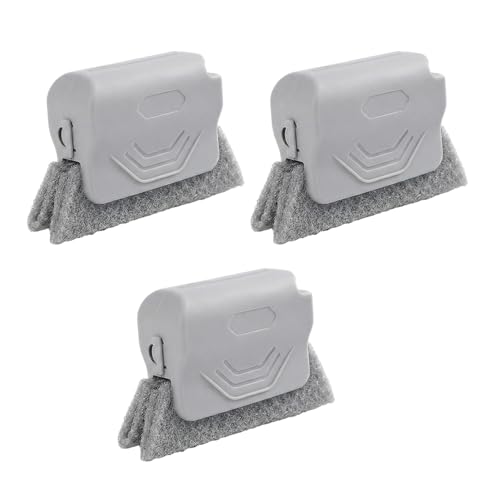 Runsgo Window Track Cleaner, Handheld Cleaning Brush Set, for Window Slides Grooves, Tile Grout Lines, Shutter Slats, Car Ac Vents & Narrow Gaps (Mixed-3pcs) (Gray-3pcs) - color: Gray-3pcs