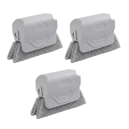 Runsgo Window Track Cleaner, Handheld Cleaning Brush Set, for Window Slides Grooves, Tile Grout Lines, Shutter Slats, Car Ac Vents & Narrow Gaps (Mixed-3pcs) (Gray-3pcs) - color: Gray-3pcs