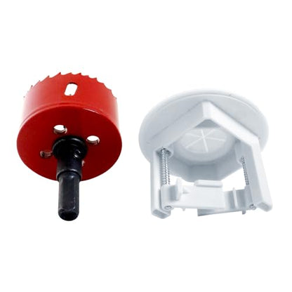 Construct Pro Speedy’Z Screw-in Cable Pass Through Port – White, 1.125" Inner Diameter, 2.5" Outer Diameter, Includes 2-1/8" Hole Saw – Low Profile, Paintable Wall Plate with Rubber Grommet - style: Port and Hole Saw