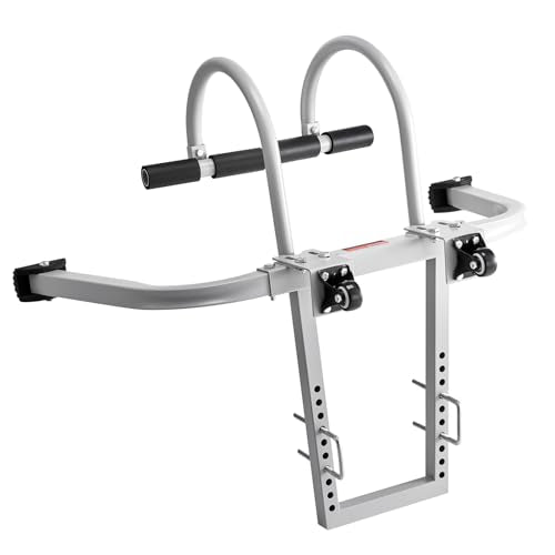 VEVOR Ladder Stabilizer, 2 in 1 Extension Wall Ladder Standoff Hook, Roof Ridge Ladder Accessories Both Horizontally and Vertically, Heavy-Duty Steel Rubber Grip T-Bar, Quick Access to Steep Roofs - size: KH-WD03