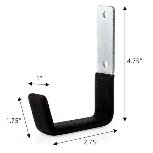 Frcctre 8 Pack Heavy Duty Garage Hooks, Steel Garage Storage Utility Hooks Wall Mount J Utility Hooks for Hanging Heavy Duty Ladder, Bikes, Shed Tools, Ropes, Hoses, Shovel