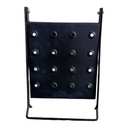 Anti-Slip Folding Ladder Work Platform, Heavy Duty Iron Step Stand with 330lb Capacity, Portable Paint Tray and Tool Holder for Construction and DIY