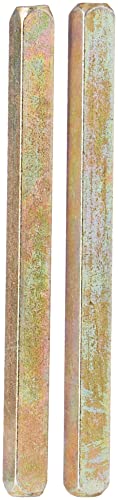 Merriway® Door Handle Spindle Bar 0.3" (7.6mm) Square x 4" (100mm) Length, Pack of 2 Steel Replacement Spindles for Door Handles & Latch Mechanisms