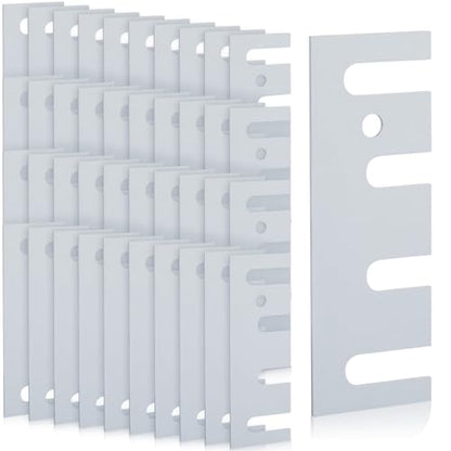 Ferraycle Door Hinge Shims Bulk 16 Gauge Stainless Steel Hinge Spacer with Coated Finish 4-1/2" x 1-5/8" Metal Door Hole Filler Plates for Repair Kit(40 Pack)