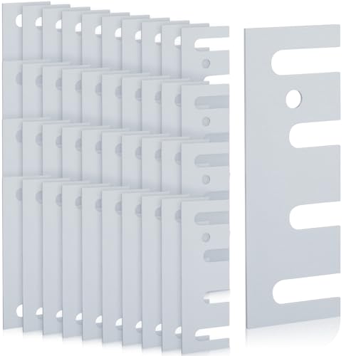 Ferraycle Door Hinge Shims Bulk 16 Gauge Stainless Steel Hinge Spacer with Coated Finish 4-1/2" x 1-5/8" Metal Door Hole Filler Plates for Repair Kit(40 Pack)
