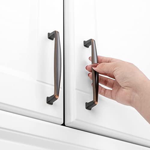 KOOFIZO 10 Pack 5 Inch Oil Rubbed Bronze Kitchen Cabinet Pulls Rubbed Bronze Cabinet Handles Bronze Cabinet Hardware for Kitchen Cabinets 1817 Drawer Dresser Cupboard Bedroom - color: Oil Rubbed Bronze, size: 5" CC - 10Pcs