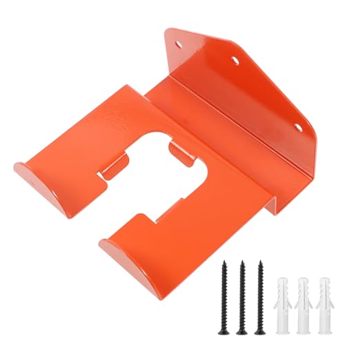 1 Pack Weed Eater Hanger Wall Mounted Weedeater Garage Trimmer Rack Heavy Duty Garden Tool Hanger Steel Weed Whackers Holder Organizer Hooks for Grass Garden Tools (Orange) - color: Orange, size: 1 Pack