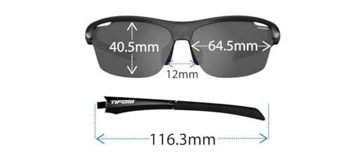 Tifosi Intense Sport Sunglasses Men & Women - Ideal For Golf, Pickleball, Running & Tennis. Vented Lenses Prevent Fogging - color: Gloss Black W/Smoke Lens Silver Mirror