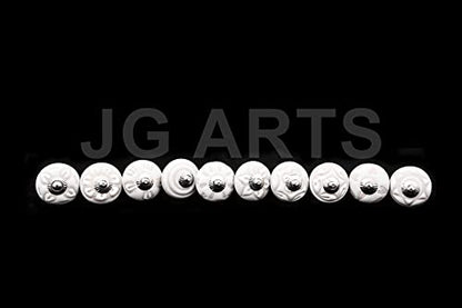JGARTS 20 Knobs White Hand Painted Ceramic Knobs Cabinet Drawer Pull - color: White