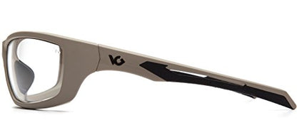 Venture Gear Howitzer Safety Glasses - color: Clear Anti-fog Lens/ Tan Frame