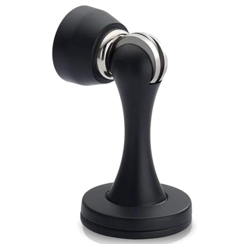 KOLAKO Magnetic Door Stops, Door Stopper Stainless Steel Magnetic Doorstop Brushed Satin Nickel, Black Wall Floor Mounted Door Holder Catch for Bedroom Bathroom Kitchen Home Office - color: Black, size: 1 Pack