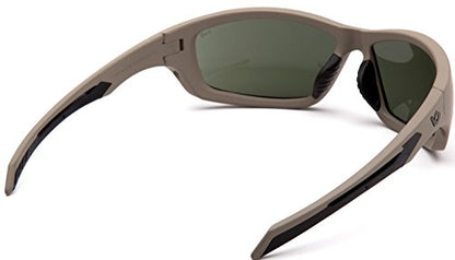 Venture Gear Howitzer Safety Glasses - color: Forest Gray Anti-fog Lens/ Tan Frame