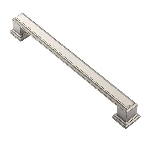 Alzassbg 10 Pack Brushed Satin Nickel Cabinet Pulls, 6-1/4 Inch(160mm) Hole Center Cabinet Handles Kitchen Pulls for Cabinets and Drawer AL3071SN - color: Brushed Satin Nickel, size: 6-1/4" Hole Center