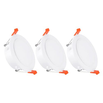 PATIKIL 4.5" Spring Ceiling Cover Plate, Recessed Light Trim Wall Mount Downlight Hole Cap Decorative Panel with Buckle Suitable for 3.5-4.1inch Round Hole Glass Ceiling Openings, White - size: 3.5-4.1"