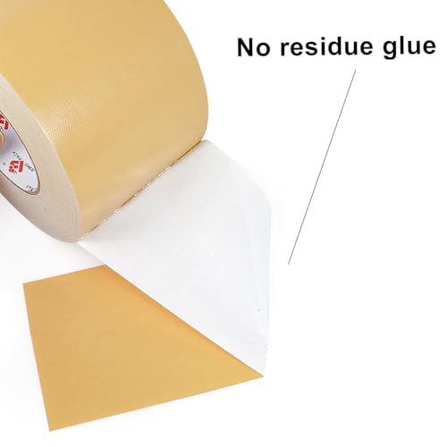 BOMEI PACK 4" Tan Brown Duct Tape Wide Roll, 4 Inch x 60 Yards, Industrial Grade, Heavy Duty, Waterproof and UV Resistant, Residue Free for Repairing - color: Tan