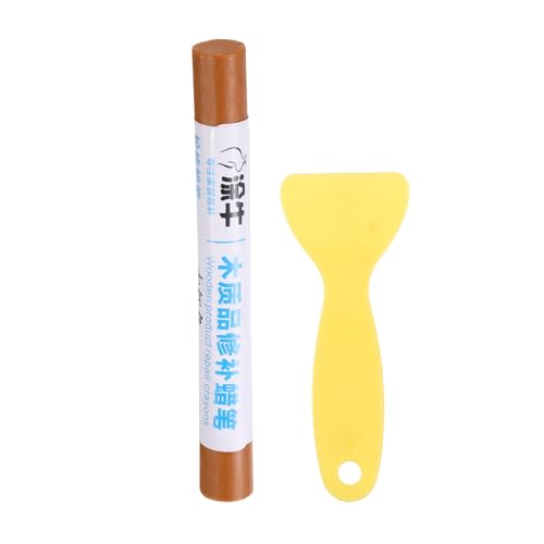 HARFINGTON Wood Filler Sticks Wood Furniture Scratch Repair Filler Sticks Furniture Touch Up Markers with Yellow Scraper for Wood Holes Wood Floor Table Door Cabinet, Mahogany No.2 - color: Mahogany No. 2