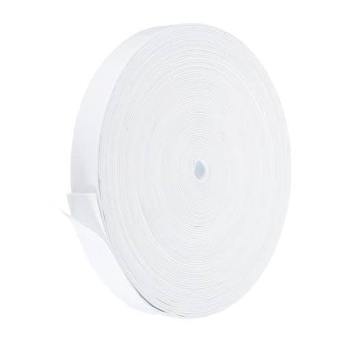 PATIKIL Weather Stripping Door Seal Strip, 1 Inch x 1/16 Inch x 66 Ft Self Adhesive Soundproof High Density Foam Tape Insulation for Door Window Air Conditioning, White - color: White, size: 1 Inch x 1/16 Inch x 66 Ft