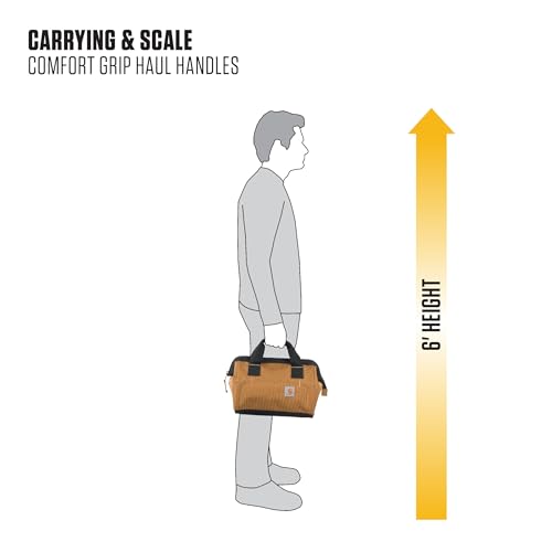 Carhartt Onsite Tool Bag, Durable Water-Resistant, Tool Storage Bag, Midweight, 13-Inch 15 Pocket, Carhartt Brown - size: 13-Inch 15 Pocket