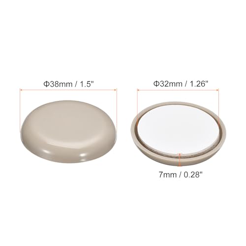 uxcell Furniture Sliders, 16Pcs 1 1/2" - Plastic Self-Adhesive Round Sliding Pads, Chair Glides for Carpeted Tile Vinyl Hardwood Floors (Grey) - size: 1 1/2"
