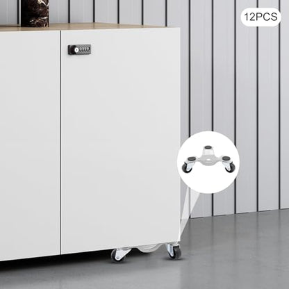 12 Pcs Furniture Moving Dolly Set, 3 Wheel Furniture Mover Dolly, 3300lbsTriangle Swivel Caster Mobile Tool, Heavy Duty Movers Rollers for Moving Heavy Furniture Refrigerator Sofa