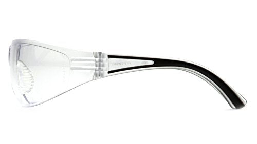 Pyramex Cortez Safety Eyewear, Clear Anti-Fog Lens With Black Temples - color: Black Temples/Clear Anti-fog Lens