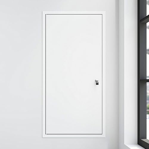 36 48 in Tall Plumbing Access Doors for Drywall, Customisable Access Panel with Black White Frame, Lockable Wall Hole Cover Plate for HVAC/Electricity Maintenance(White,WxH 12x36in) - color: White, size: WxH 12x36in