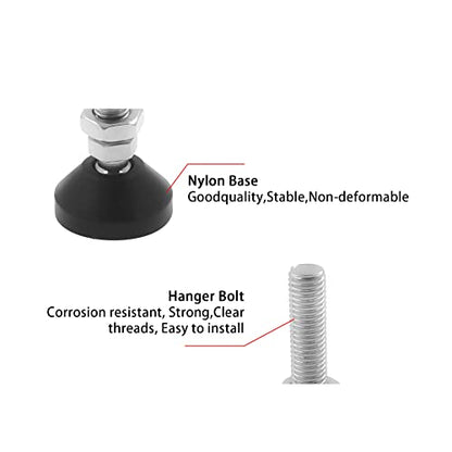 Adjustable Leveling Feet, Furniture Glide Swivel Leveling, 4PCS Swivel Furniture Levelers Legs, Heavy Duty Table Leg Extenders Glide for Chairs Workbench Cabinets Workbench Shelving Rack - size: M8 × 50mm × 50mm