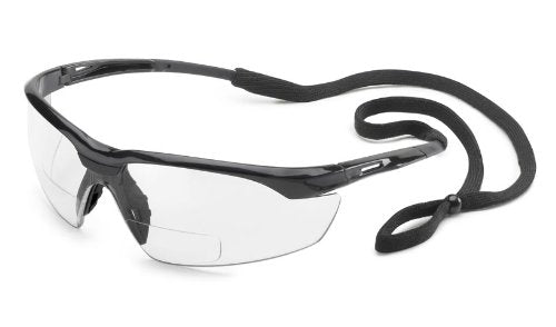 Gateway Safety 28MC15 Conqueror MAG Safety Glasses, 1.5 Diopter Magnification, Clear Lens, Black Frame - color: 1.5 Diopter Mag, Clear Lens / Black Frame, size: One Size