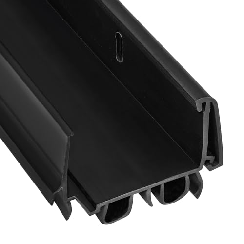 New: KS Hardware, Patent Pending, Adjustable Double Bubble Door Sweep, Draft Stopper, Under Door Seal for Exterior Doors, 1 3/4" x 42" (Black 42 inch) - size: Black 42 Inch 1 Pk