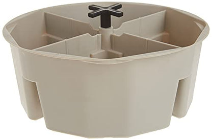 Custom Leathercraft1154 4-Inch High, Full-Round Bucket Tray,Cream White (Pack of 12) - size: No Size (Pack of 12)